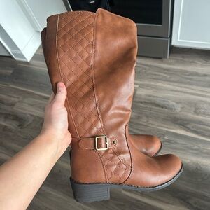 St. John's Bay Tan Quilted Heeled Boots